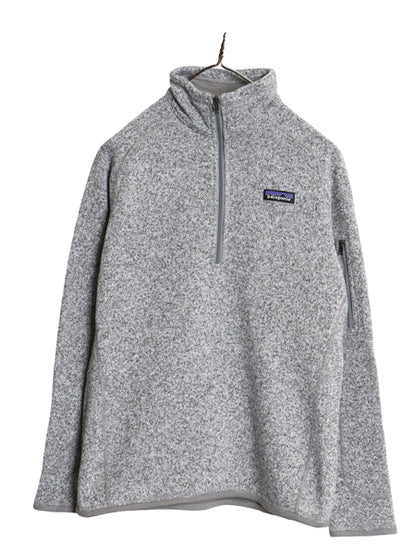 パタゴニア ベターセーター ハーフジップ レディース M 18年製 フリース セーター アウトドア 裏起毛 プルオーバー ブルゾン ジャケット 灰
