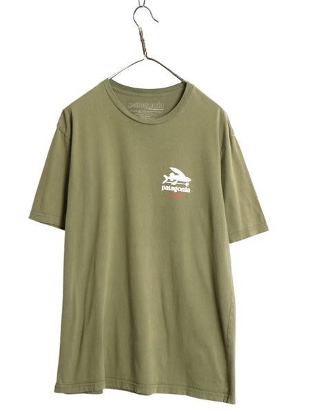USA製 パタゴニア 両面 プリント 半袖 Tシャツ メンズ L / アウトドア グラフィック イラスト オーガニックコットン フライング フィッシュ