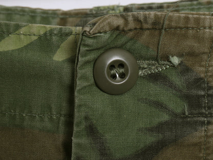 60s ★ US ARMY 米軍実物 3rd 初期 ノンリップ ジャングルファティーグ パンツ MEDIUM LONG ヴィンテージ グリーンリーフ カモ ERDL カーゴ