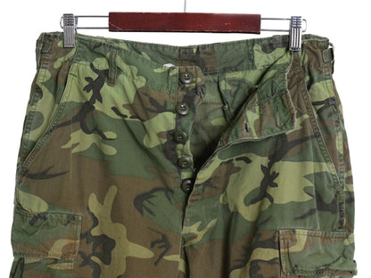 60s ★ US ARMY 米軍実物 3rd 初期 ノンリップ ジャングルファティーグ パンツ MEDIUM LONG ヴィンテージ グリーンリーフ カモ ERDL カーゴ