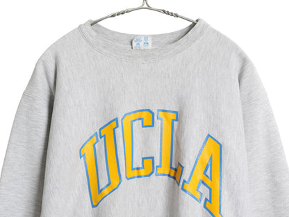 80s USA製 ★ チャンピオン リバースウィーブ カレッジ プリント スウェット メンズ XXL ヴィンテージ トレーナー 裏起毛 大きいサイズ 灰