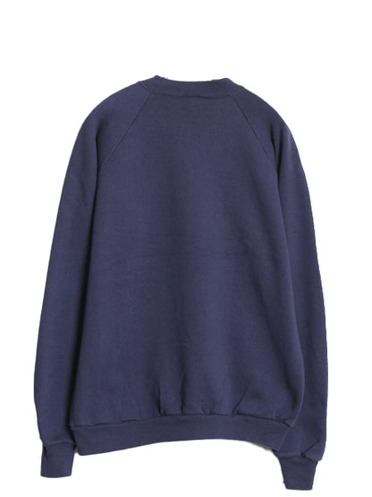 80s USA製 ジャージーズ 無地 スウェット メンズ レディース XL 小さめ M 程/ ヴィンテージ クルーネック ブランク トレーナー 裏起毛 紺