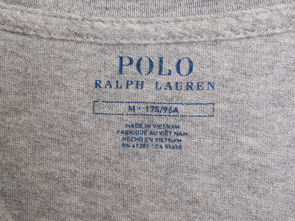 ポロベア ポロ ラルフローレン プリント 半袖 Tシャツ メンズ レディース M 小さめ キャラクター コットン カットソー シングルステッチ 灰