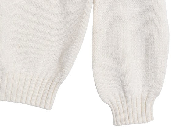 90s ポロ ラルフローレン コットン ニット セーター メンズ XL / オールド 長袖ニット ワンポイント クルーネック シンプル 大きいサイズ