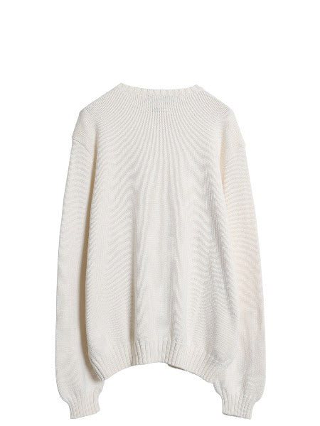 90s ポロ ラルフローレン コットン ニット セーター メンズ XL / オールド 長袖ニット ワンポイント クルーネック シンプル 大きいサイズ