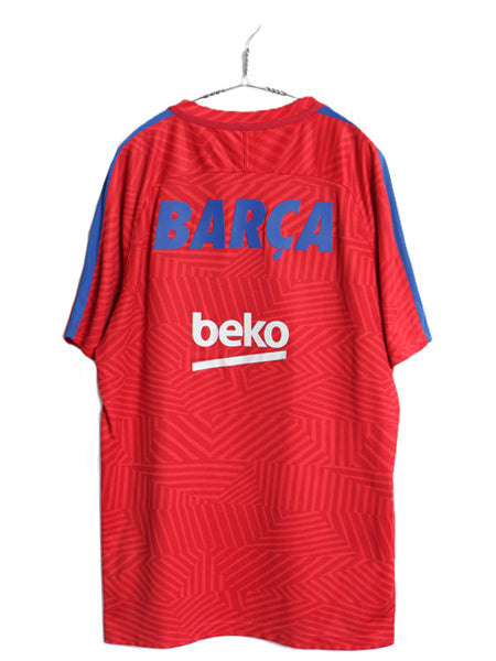 ナイキ バルセロナ サッカー プラクティス シャツ メンズ XL / 正規品 ラリーガ 16 17 プレマッチ ユニフォーム オフィシャル トレーニング