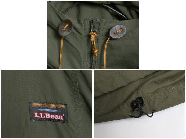エルエルビーン ナイロン パーカー ジャケット メンズ L / 古着 フルジップ マンパ ハイネック ブルゾン ジャンパー ウィンドブレーカー 緑