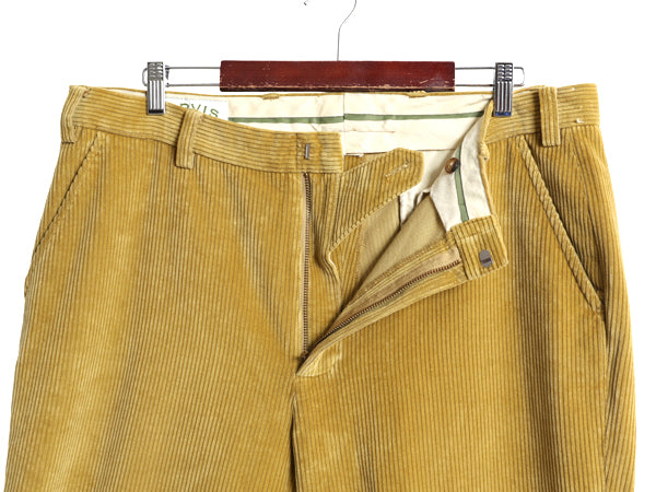 00s オービス 太畝 コーデュロイ パンツ メンズ 実寸 38 30 / アウトドア スラックス ストレート ノータック コーズ  裾ダブル マスタード