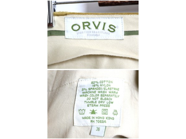 00s オービス 太畝 コーデュロイ パンツ メンズ 実寸 38 30 / アウトドア スラックス ストレート ノータック コーズ  裾ダブル マスタード