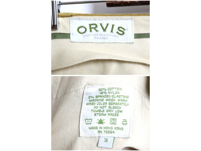 00s オービス 太畝 コーデュロイ パンツ メンズ 実寸 38 30 / アウトドア スラックス ストレート ノータック コーズ  裾ダブル マスタード