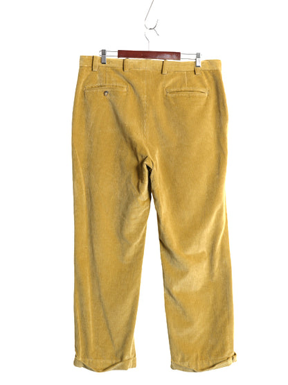 00s オービス 太畝 コーデュロイ パンツ メンズ 実寸 38 30 / アウトドア スラックス ストレート ノータック コーズ  裾ダブル マスタード