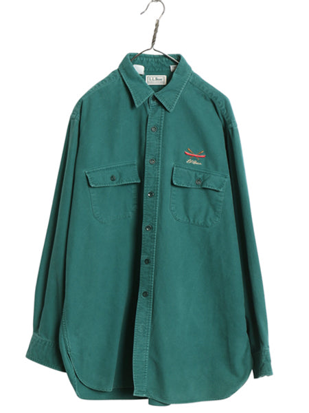 90s USA製 エルエルビーン シャモア クロス 長袖 シャツ メンズ XL オールド ネルシャツ ヘビーウェイト コットン フランネル 大きいサイズ