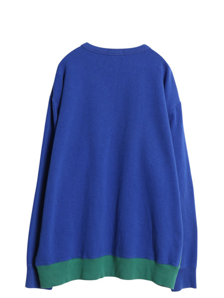 ポロ ラルフローレン ビッグ プリント スウェット メンズ 2XL 古着 ダブルポニー イラスト ロゴ トレーナー 裏起毛 ツートン 大きいサイズ