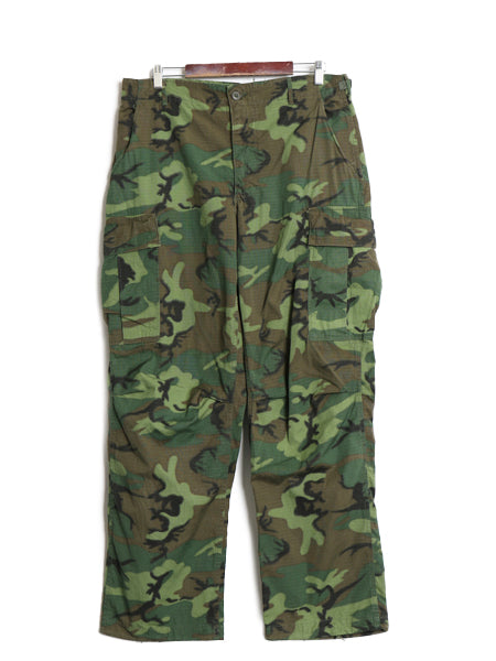 60s ★ 米軍実物 US ARMY ジャングルファティーグ カーゴ パンツ MEDIUM LONG / ヴィンテージ 69年製 ミリタリー ERDL グリーンリーフ カモ