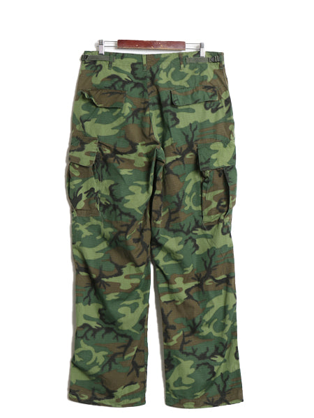 60s ★ 米軍実物 US ARMY ジャングルファティーグ カーゴ パンツ MEDIUM LONG / ヴィンテージ 69年製 ミリタリー ERDL グリーンリーフ カモ