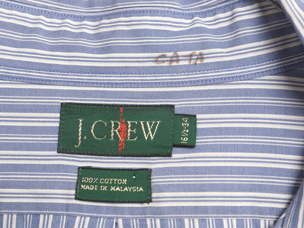 90s ジェイクルー ストライプ 長袖 ボタンダウン シャツ メンズ L / オールド BD コットン 長袖シャツ ワイシャツ カジュアル ポケット付き