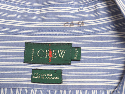 90s ジェイクルー ストライプ 長袖 ボタンダウン シャツ メンズ L / オールド BD コットン 長袖シャツ ワイシャツ カジュアル ポケット付き