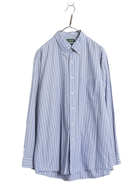90s ジェイクルー ストライプ 長袖 ボタンダウン シャツ メンズ L / オールド BD コットン 長袖シャツ ワイシャツ カジュアル ポケット付き