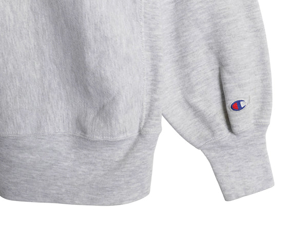 90s USA製 ★ チャンピオン リバースウィーブ カレッジ 刺繍 スウェット メンズ L / オールド トレーナー 裏起毛 トリコタグ 霜降り グレー