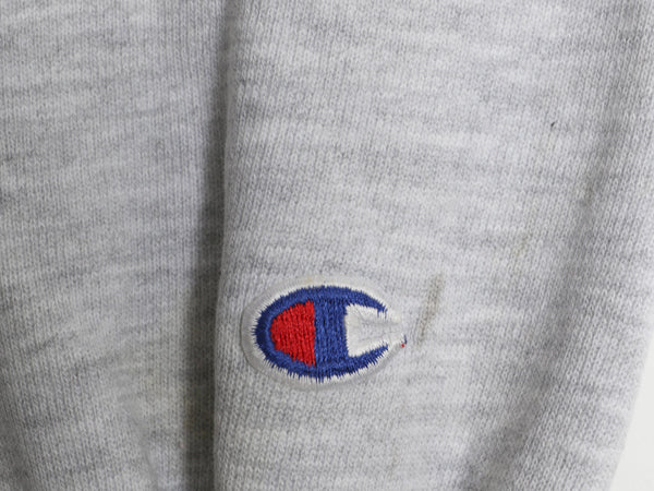 90s USA製 ★ チャンピオン リバースウィーブ カレッジ 刺繍 スウェット メンズ L / オールド トレーナー 裏起毛 トリコタグ 霜降り グレー