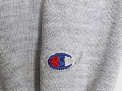 90s USA製 ★ チャンピオン リバースウィーブ カレッジ 刺繍 スウェット メンズ L / オールド トレーナー 裏起毛 トリコタグ 霜降り グレー