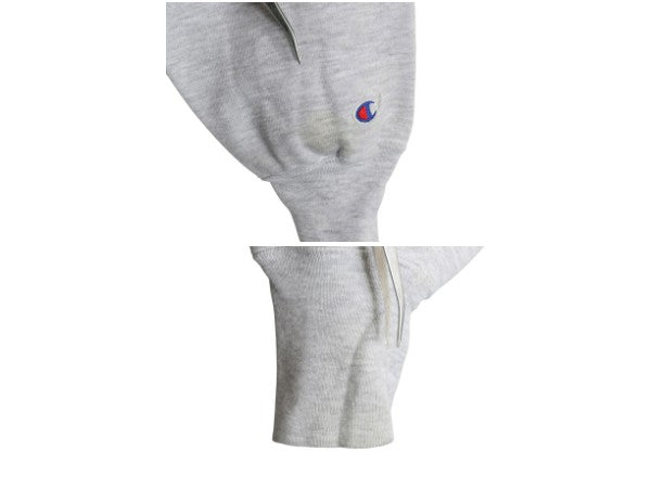 90s USA製 ★ チャンピオン リバースウィーブ カレッジ 刺繍 スウェット メンズ L / オールド トレーナー 裏起毛 トリコタグ 霜降り グレー