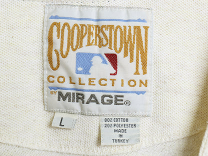 ヤンキース ベースボール シャツ メンズ L / MLB オフィシャル ミラージュ 大リーグ ユニフォーム ゲームシャツ 半袖シャツ 重ね着 前開き 