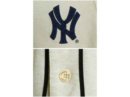ヤンキース ベースボール シャツ メンズ L / MLB オフィシャル ミラージュ 大リーグ ユニフォーム ゲームシャツ 半袖シャツ 重ね着 前開き 