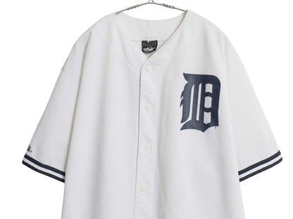 USA製 タイガース ベースボール シャツ メンズ XL / MLB オフィシャル マジェスティック 大リーグ ユニフォーム 半袖シャツ メッシュ 野球
