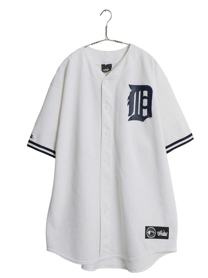 USA製 タイガース ベースボール シャツ メンズ XL / MLB オフィシャル マジェスティック 大リーグ ユニフォーム 半袖シャツ メッシュ 野球