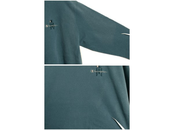 90s USA製 チャンピオン ワンポイント スウェット メンズ レディース XL / オールド 裏起毛 トレーナー スクリプト ロゴ 前V 大きいサイズ