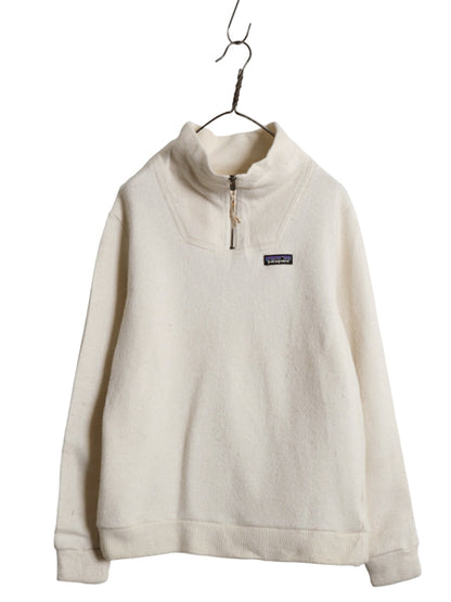 パタゴニア ウーリー フリース プルオーバー レディース M 古着 19年製 ウール オーガニック コットン ジャケット ハーフジップ ハイネック