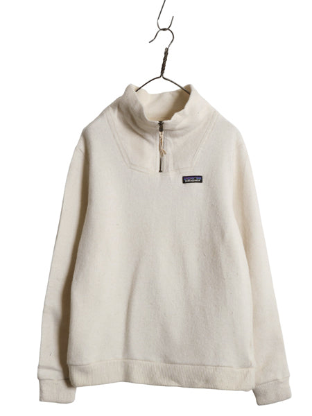 パタゴニア ウーリー フリース プルオーバー レディース M 古着 19年製 ウール オーガニック コットン ジャケット ハーフジップ ハイネック
