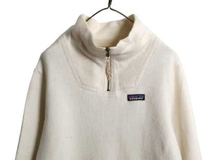 パタゴニア ウーリー フリース プルオーバー レディース M 古着 19年製 ウール オーガニック コットン ジャケット ハーフジップ ハイネック
