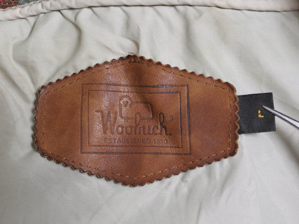 90s USA製 ウールリッチ ネイティブ 総柄 ウール ラグ ジャケット レディース L オールド ブランケット フルジップ パーカー ハーフ コート