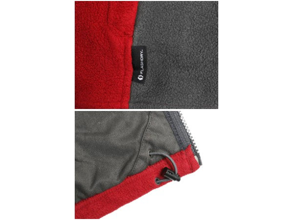 US企画 ノースフェイス  フルジップ フリース ジャケット メンズ L / 古着 FLASHDRY ジャンパー ブルゾン アウトドア ツートン ハイネック