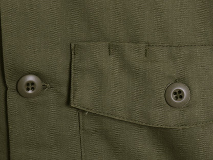 デッドストック 80s 米軍実物 US ARMY ユーティリティ シャツ M / 87年製 ヴィンテージ ミリタリー 軍物 OG507 長袖シャツ オリーブ カーキ