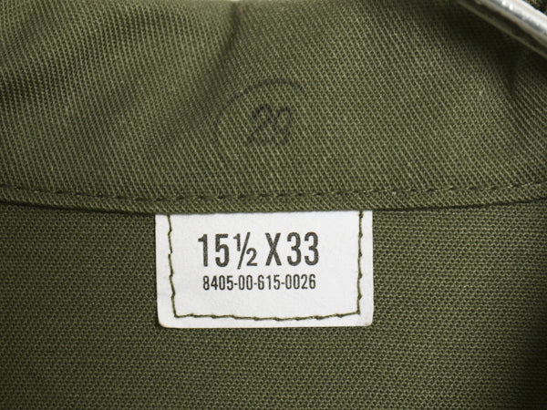 デッドストック 80s 米軍実物 US ARMY ユーティリティ シャツ M / 87年製 ヴィンテージ ミリタリー 軍物 OG507 長袖シャツ オリーブ カーキ
