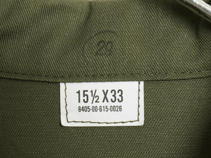 デッドストック 80s 米軍実物 US ARMY ユーティリティ シャツ M / 87年製 ヴィンテージ ミリタリー 軍物 OG507 長袖シャツ オリーブ カーキ