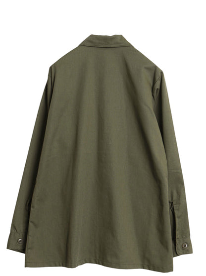デッドストック 80s 米軍実物 US ARMY ユーティリティ シャツ M / 87年製 ヴィンテージ ミリタリー 軍物 OG507 長袖シャツ オリーブ カーキ