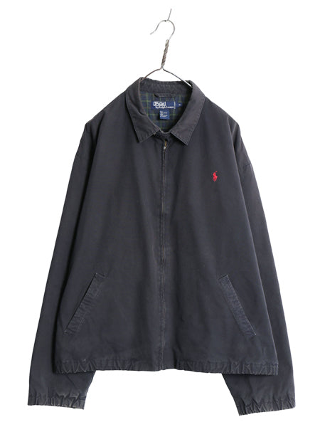 90s ポロ ラルフローレン スイングトップ ジャケット メンズ XL / オールド ブルゾン コットン フランネル チェック ライナー 大きいサイズ