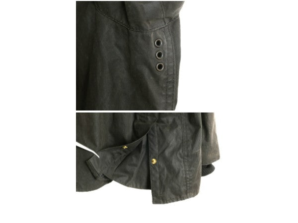 00s イギリス製 ★ バブアー ビデイル オイルド ジャケット メンズ XL 古着 オールド ハーフ コート アウトドア 3ワラント ハンティング 黒