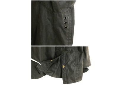 00s イギリス製 ★ バブアー ビデイル オイルド ジャケット メンズ XL 古着 オールド ハーフ コート アウトドア 3ワラント ハンティング 黒