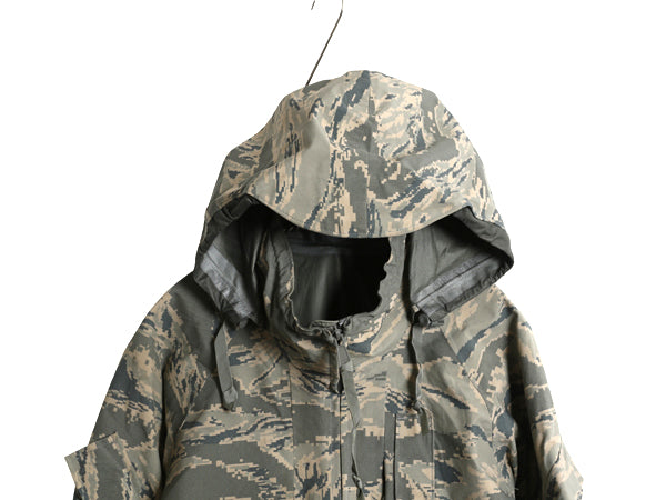 ほぼ デッドストック 米軍実物 APECS デジタル タイガーカモ 迷彩 ゴアテックス ジャケット MEDIUM REGULAR / ミリタリー USAF ABU ECWCS