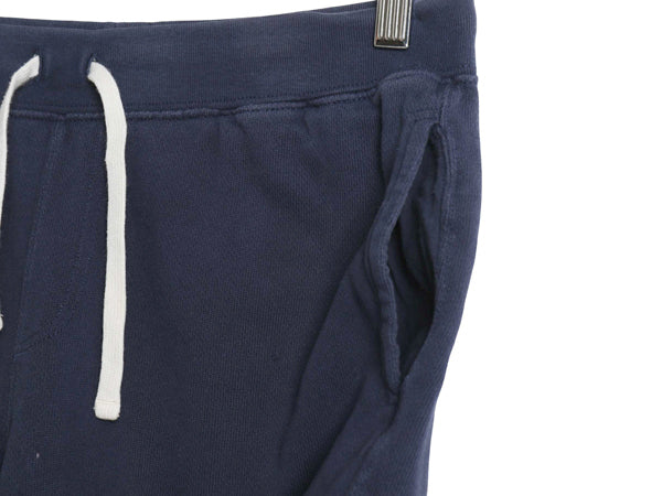 ポロ ラルフローレン スウェット ショートパンツ ボーイズ L メンズ XS 程/ 古着 ショーツ トレーナー 短パン 裏起毛無し ポケット付き 紺