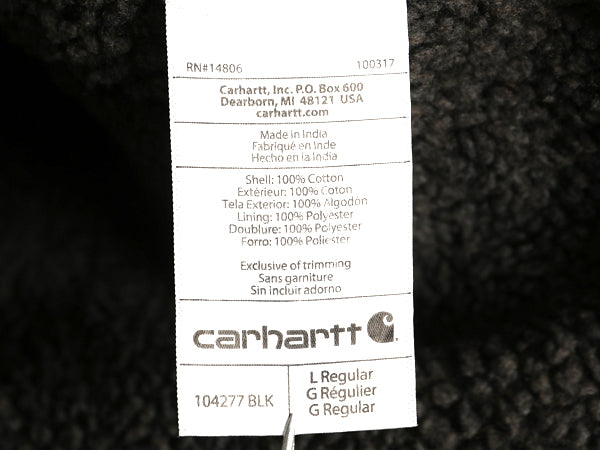 US企画 カーハート モックネック ダック ベスト メンズ L 裏 ボア パイル フリース フルジップ ハイネック ワーク 重ね着 前開き ブラック