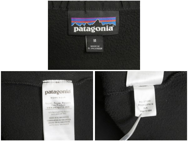 US企画 パタゴニア マイクロD スナップT レディース M 19年製 アウトドア フリース プルオーバー ジャケット ブルゾン ハイネック ロンT 黒