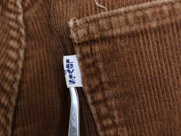70s 66前期 同時期 リーバイス 519 コーデュロイ パンツ 実寸 30 30程 古着 USA製 ヴィンテージ スレ―キ スタンプ スリム ストレート 細畝