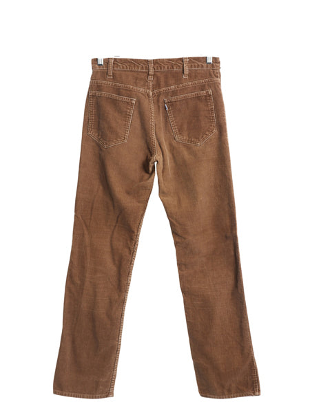70s 66前期 同時期 リーバイス 519 コーデュロイ パンツ 実寸 30 30程 古着 USA製 ヴィンテージ スレ―キ スタンプ スリム ストレート 細畝