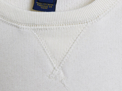 ポロ ラルフローレン サーマル フリル 付き 半袖 スウェット ワンピース キッズ XL レディース XS クルーネック 前V チュニック 裏起毛なし
